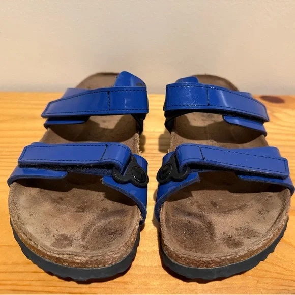 Birkenstock Birki's Madura Royal Blue Velcro Double Strap Sandals Size 7 - Picture 11 of 11